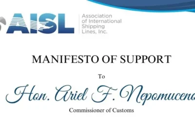 AISL manifesto of support to BOC commissioner Nepomuceno